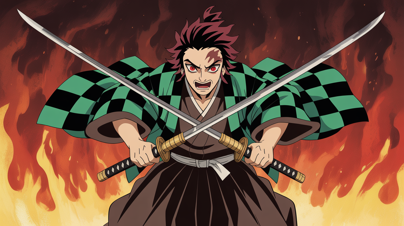 Demon Slayer gaming desk mat