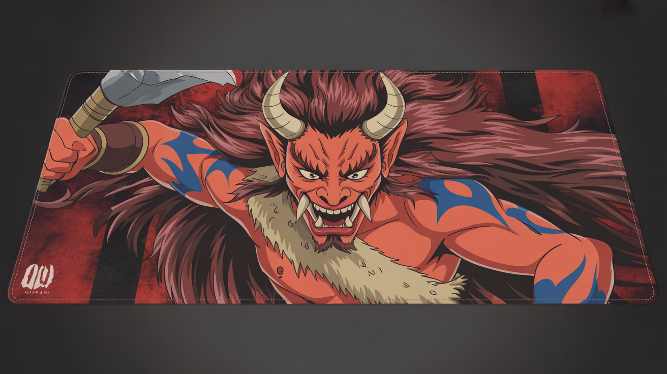 Oni Horns gaming desk mat