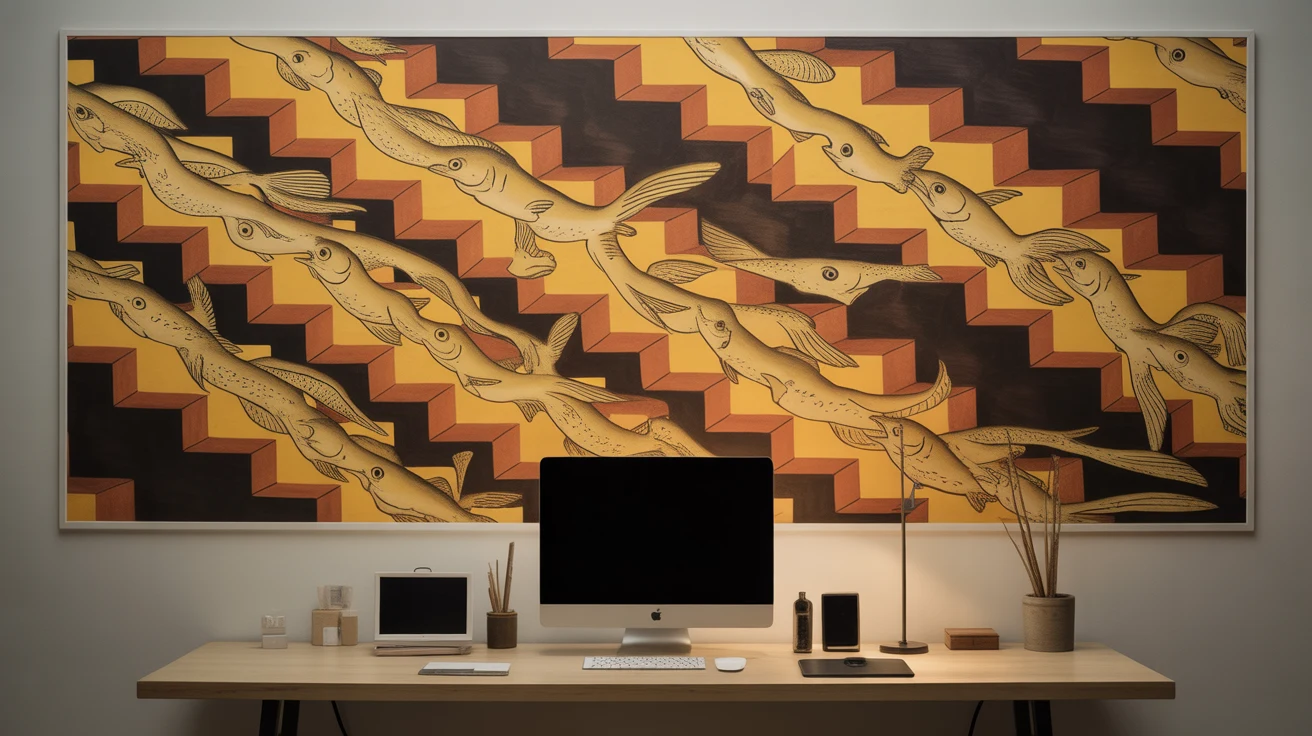Art gaming desk mat design