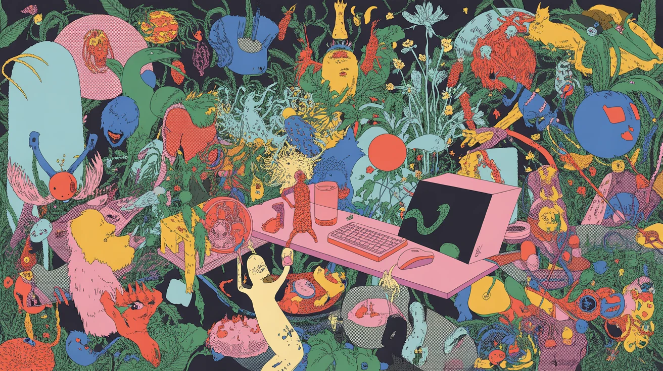 Art gaming desk mat design