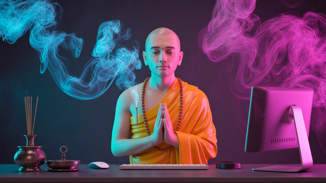 Asian Art gaming desk mat design