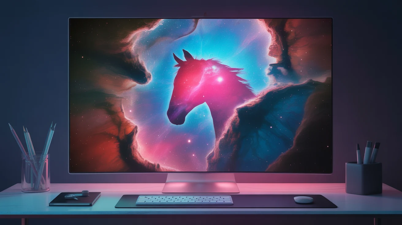 Space gaming desk mat design