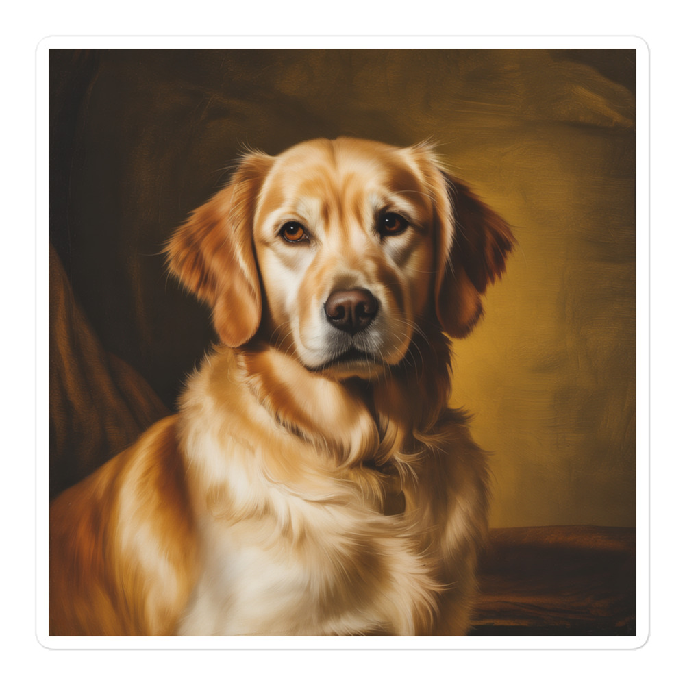 Memorial sticker with pet portrait example